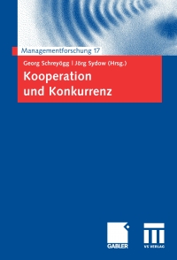 Omslagafbeelding: Kooperation und Konkurrenz 1st edition 9783834905758