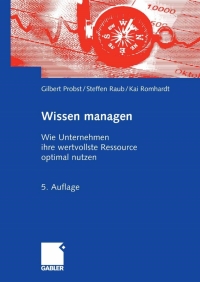 Cover image: Wissen managen 5th edition 9783834901170