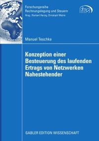 Imagen de portada: Konzeption einer Besteuerung des laufenden Ertrags von Netzwerken Nahestehender 9783834916716