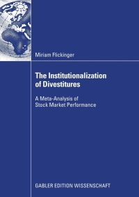 Cover image: The Institutionalization of Divestitures 9783834916709
