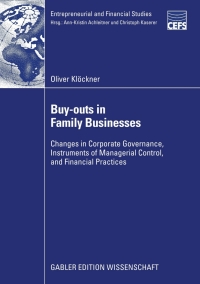 Cover image: Buy-outs in Family Businesses 9783834916273