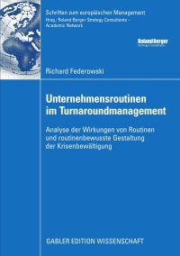 Cover image: Unternehmensroutinen im Turnaroundmanagement 9783834916846