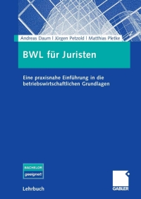 Imagen de portada: BWL für Juristen 9783409123532