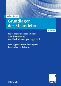 Cover image: Grundlagen der Steuerlehre 4th edition 9783834900357