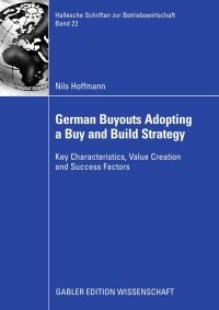Cover image: German Buyouts Adopting a Buy and Build Strategy 9783835006980