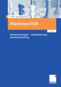 Cover image: Markenpolitik 3rd edition 9783834905871