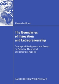 Cover image: The Boundaries of Innovation and Entrepreneurship 9783834908339