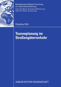 Cover image: Tourenplanung im Straßengüterverkehr 9783834909558