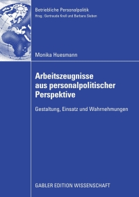 Cover image: Arbeitszeugnisse aus personalpolitischer Perspektive 9783834909794