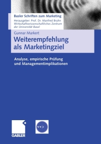 Imagen de portada: Weiterempfehlung als Marketingziel 9783834909299