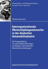 Cover image: Interorganisationale Wertschöpfungsnetzwerke in der deutschen Automobilindustrie 9783834909602