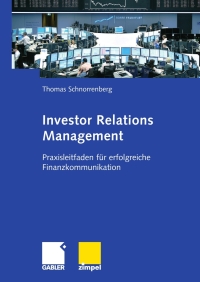 Cover image: Investor Relations Management 9783834907325