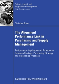 Imagen de portada: The Alignment Performance Link in Purchasing and Supply Management 9783834910578