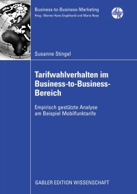 Imagen de portada: Tarifwahlverhalten im Business-to-Business-Bereich 9783834910400