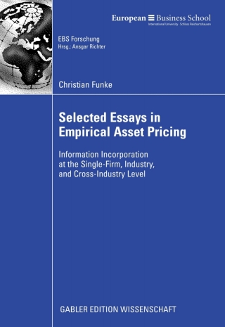 Cover image: Selected Essays in Empirical Asset Pricing 9783834911421