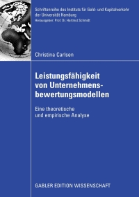 Cover image: Leistungsfähigkeit von Unternehmensbewertungsmodellen 9783834909114