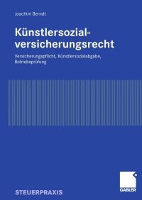 Cover image: Künstlersozialversicherungsrecht 9783834912336