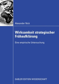 Imagen de portada: Wirksamkeit strategischer Frühaufklärung 9783834912589