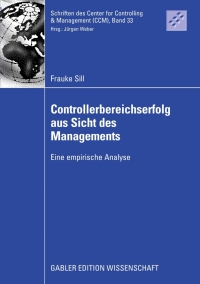 Cover image: Controllerbereichserfolg aus Sicht des Managements 9783834913272
