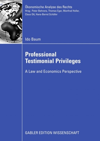 Cover image: Professional Testimonial Privileges 9783834913418