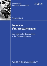 Cover image: Lernen in Vertragsbeziehungen 9783834914217