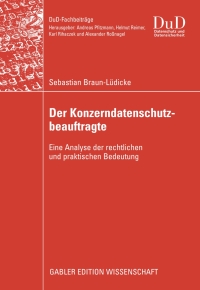 Imagen de portada: Der Konzerndatenschutzbeauftragte 9783834914309