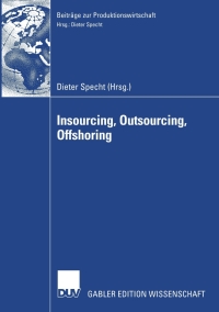 Cover image: Insourcing, Outsourcing, Offshoring 1st edition 9783835008304