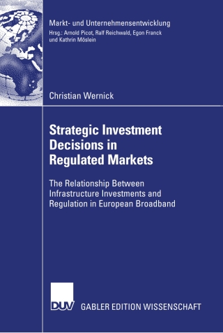 Imagen de portada: Strategic Investment Decisions in Regulated Markets 9783835008427