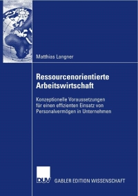 Cover image: Ressourcenorientierte Arbeitswirtschaft 9783835008922