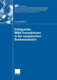 Immagine di copertina: Erfolgreiche M&A-Transaktionen in der europäischen Bankenindustrie 9783835008724