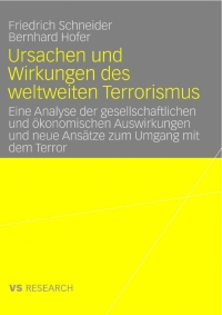 Imagen de portada: Ursachen und Wirkungen des weltweiten Terrorismus 9783835070288