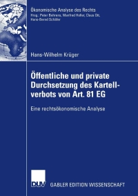 Cover image: Öffentliche und private Durchsetzung des Kartellverbots von Art. 81 EG 9783835009424