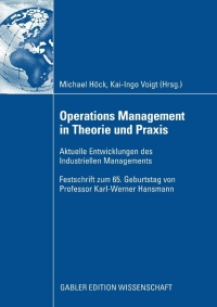 Titelbild: Operations Management in Theorie und Praxis 1st edition 9783835009301