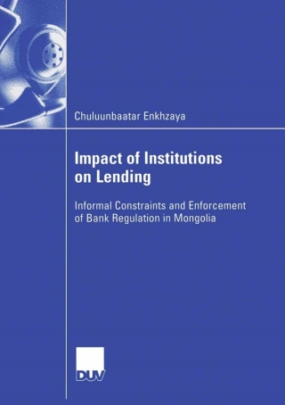 Cover image: Impact of Institutions on Lending 9783835000247