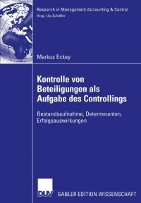 Cover image: Kontrolle von Beteiligungen als Aufgabe des Controllings 9783835000346