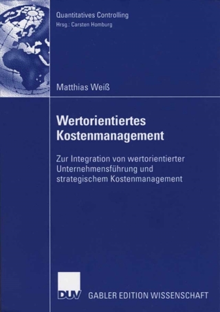 Imagen de portada: Wertorientiertes Kostenmanagement 9783835002241