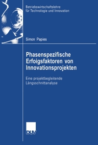 Omslagafbeelding: Phasenspezifische Erfolgsfaktoren von Innovationsprojekten 9783835002333