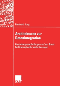 Cover image: Architekturen zur Datenintegration 9783835002432
