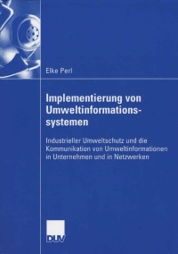 صورة الغلاف: Implementierung von Umweltinformationssystemen 9783835002562