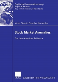 صورة الغلاف: Stock Market Anomalies 9783835002739