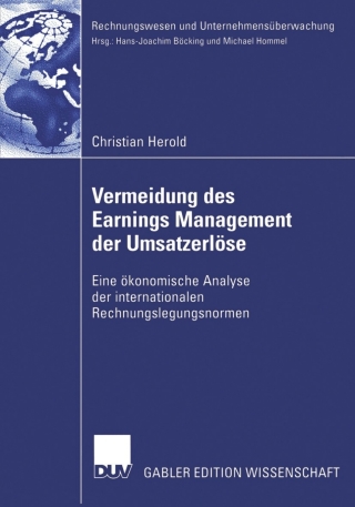 Cover image: Vermeidung des Earnings Management der Umsatzerlöse 9783835002746
