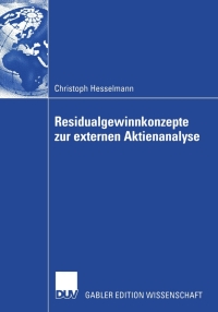 Cover image: Residualgewinnkonzepte zur externen Aktienanalyse 9783835002906