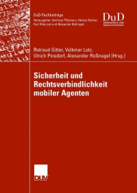 表紙画像: Sicherheit und Rechtsverbindlichkeit mobiler Agenten 9783824421732