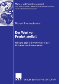 Cover image: Der Wert von Produktvielfalt 9783835003057