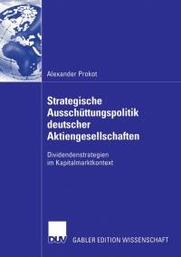 Titelbild: Strategische Ausschüttungspolitik deutscher Aktiengesellschaften 9783835003101