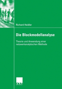 Immagine di copertina: Die Blockmodellanalyse 9783835060494