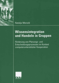 Cover image: Wissensintegration und Handeln in Gruppen 9783835060524