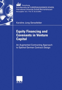 表紙画像: Equity Financing and Covenants in Venture Capital 9783835003354
