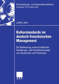 Cover image: Kulturstandards im deutsch-französischen Management 9783835003439