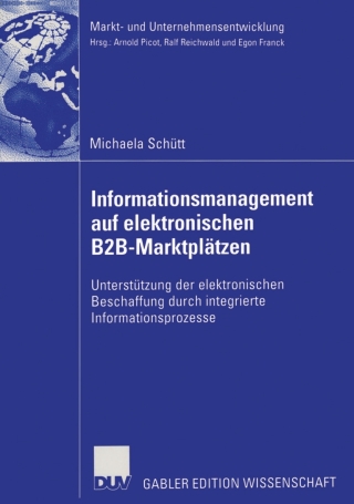 Imagen de portada: Informationsmanagement auf elektronischen B2B-Marktplätzen 9783835003606